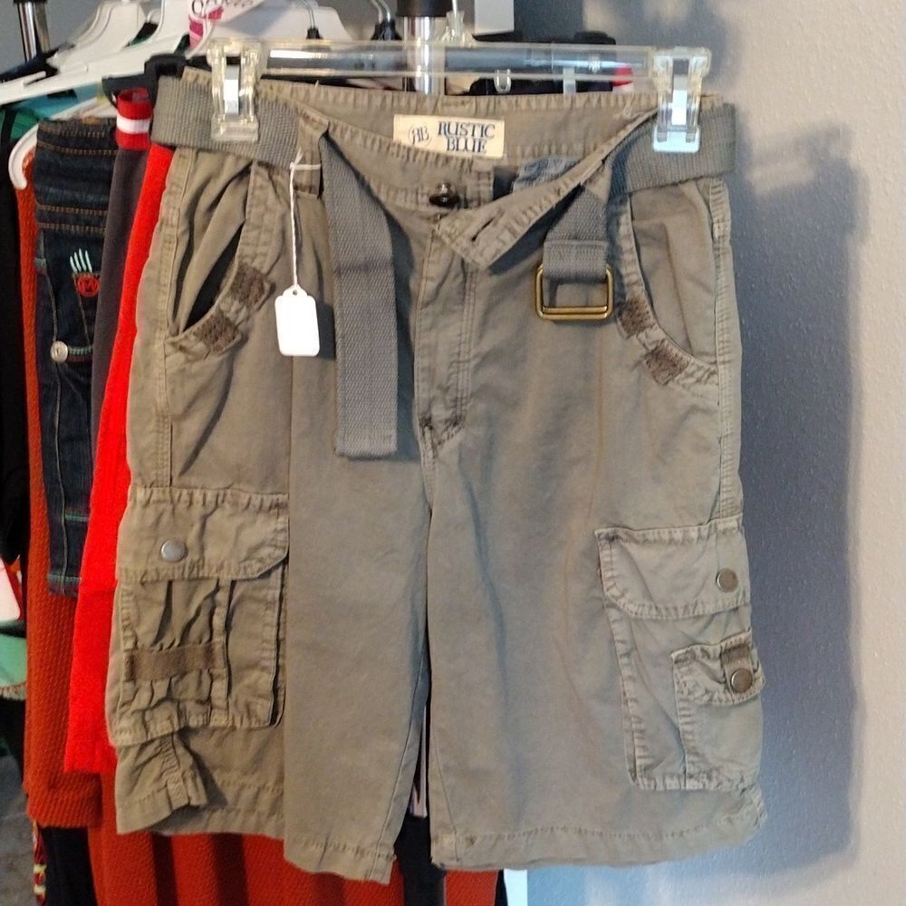 Boys green size 12 cargo shorts